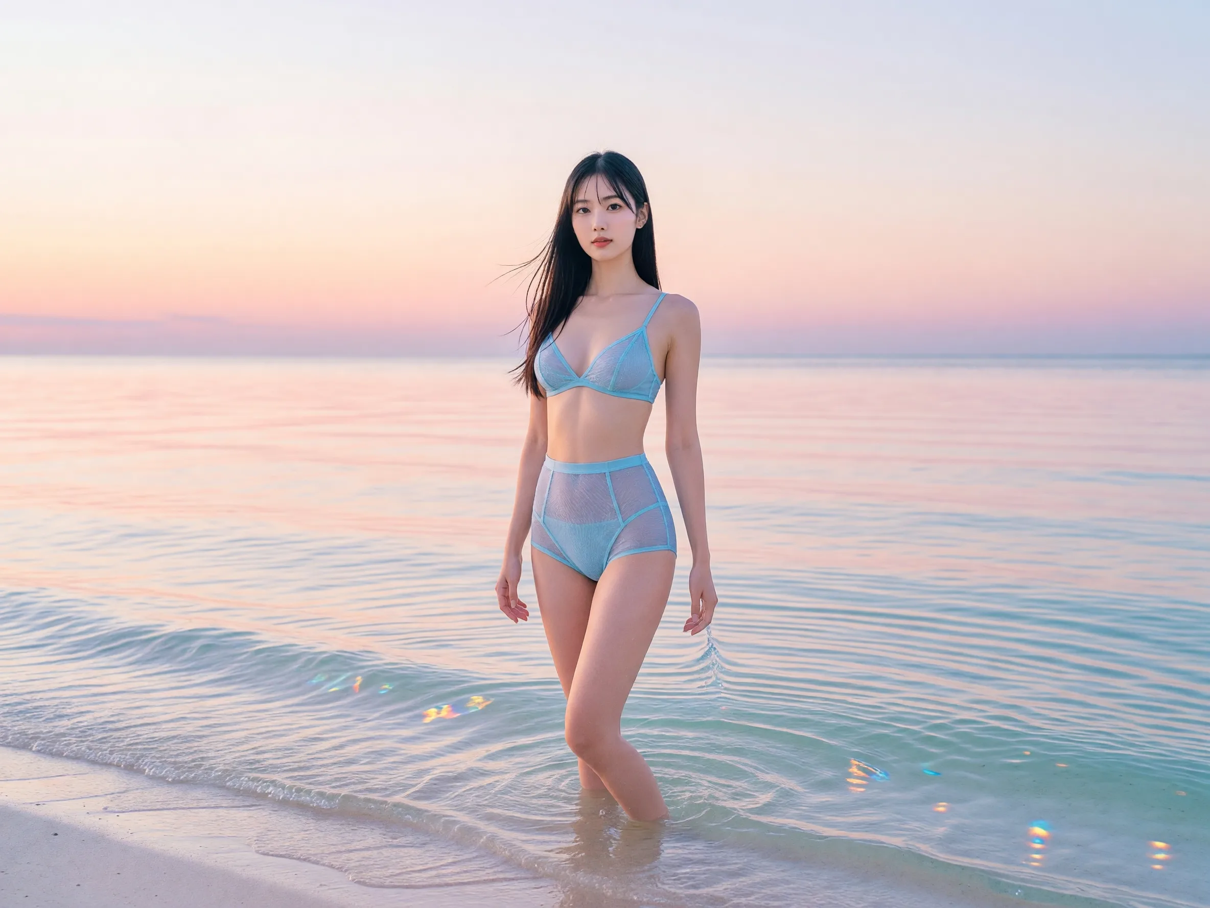 青ハイウエストビキニ